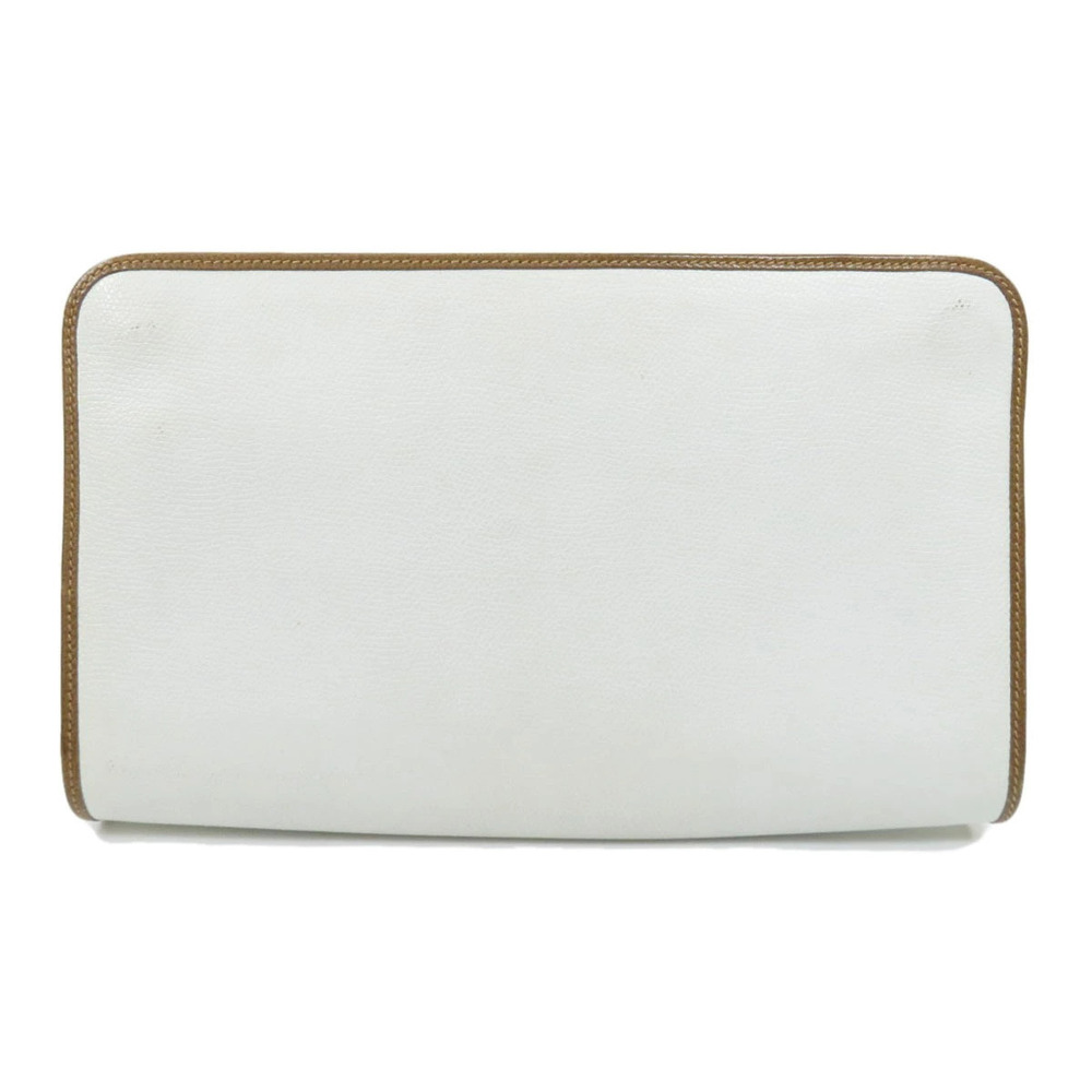 Celine leather handbag bag clutch Black